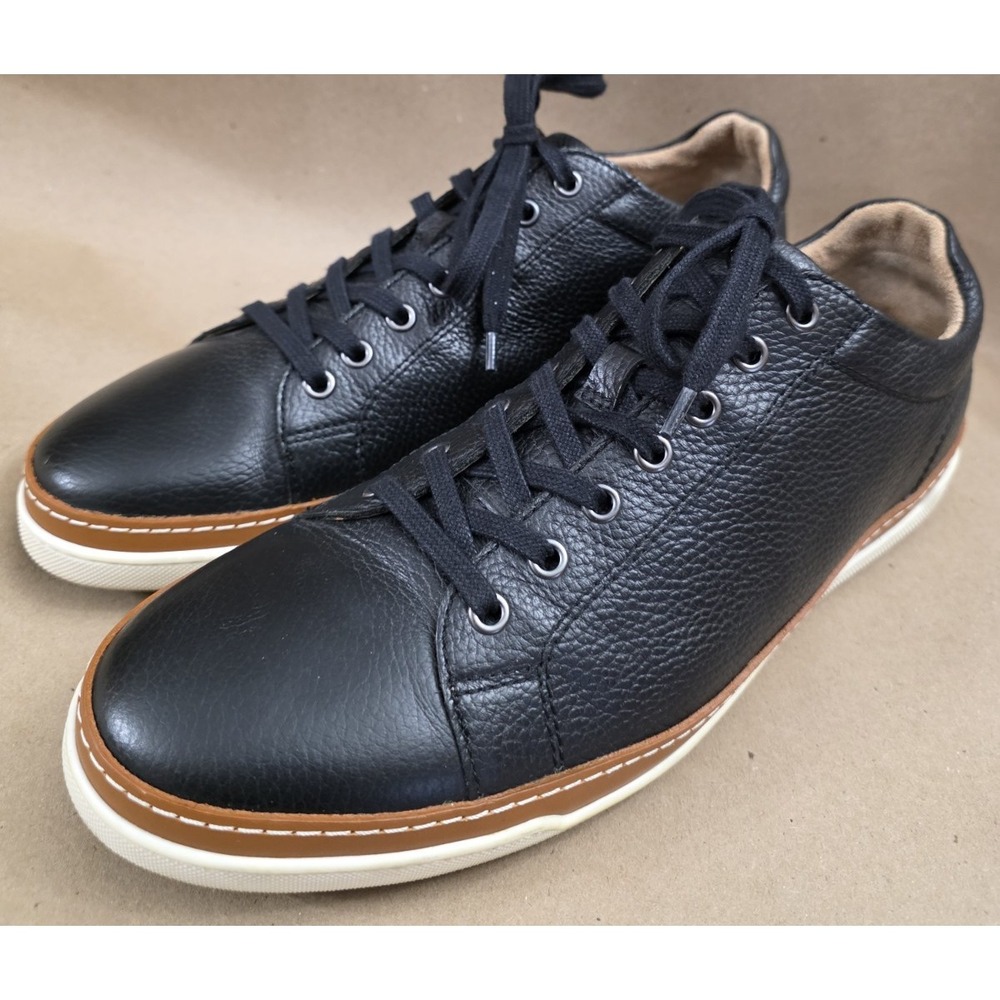 Allen Edmonds (Sz 11.5 D) PORTER CITY Black Leather Derby Sneakers Mens